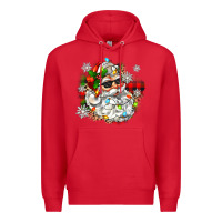 Red santa with sunglasses christmas Premium Hoodie - Zillion Design Studio