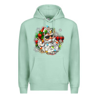 Seafoam santa with sunglasses christmas Premium Hoodie - Zillion Design Studio