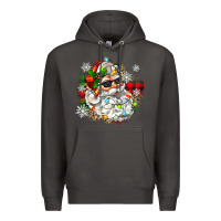 Smoke santa with sunglasses christmas Premium Hoodie - Zillion Design Studio