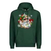 Sports Green santa with sunglasses christmas Premium Hoodie - Zillion Design Studio