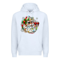 White santa with sunglasses christmas Premium Hoodie - Zillion Design Studio