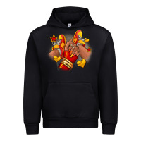 Black Softball afro girl sneakers Urban Hoodie - RanaPortraitStore