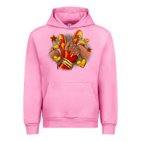 Fuchsia Pink Softball afro girl sneakers Urban Hoodie - RanaPortraitStore