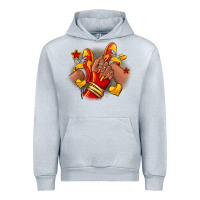 Heather Grey Softball afro girl sneakers Urban Hoodie - RanaPortraitStore