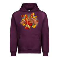 Mauve Wine Softball afro girl sneakers Urban Hoodie - RanaPortraitStore