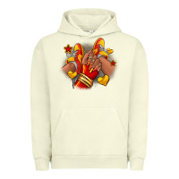 Pigment Pistachio Softball afro girl sneakers Urban Hoodie - RanaPortraitStore