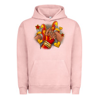 Pigment Salmon Softball afro girl sneakers Urban Hoodie - RanaPortraitStore