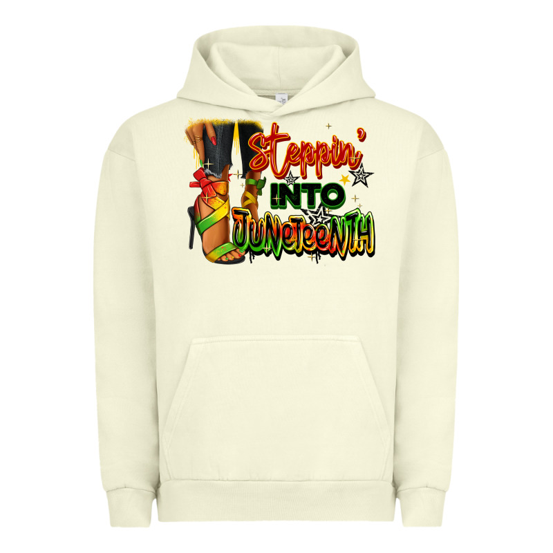 Steppin' Into Juneteenth Black Fashion Girl Urban Hoodie by RanaPortraitStore | Teevron