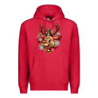 Cardinal reindeer christmas Premium Hoodie - Zillion Design Studio