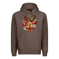 Coffee reindeer christmas Premium Hoodie - Zillion Design Studio