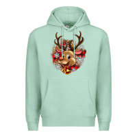 Seafoam reindeer christmas Premium Hoodie - Zillion Design Studio