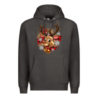 Smoke reindeer christmas Premium Hoodie - Zillion Design Studio