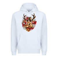 White reindeer christmas Premium Hoodie - Zillion Design Studio
