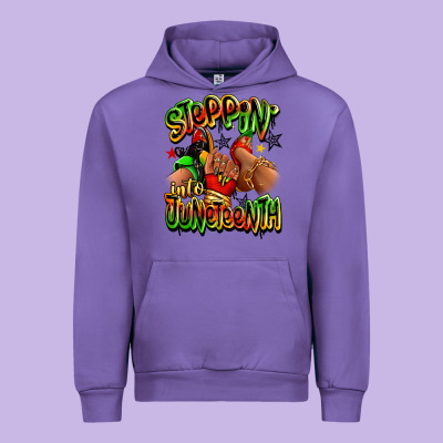 Urban Hoodie Steppin' into Juneteenth sneaker and heel afro wom