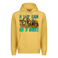 Antique Gold a lot can happen in 3 days western Premium Hoodie - texasbilliewilder