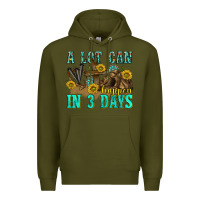 Army Green a lot can happen in 3 days western Premium Hoodie - texasbilliewilder