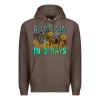 Coffee a lot can happen in 3 days western Premium Hoodie - texasbilliewilder