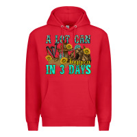 Red a lot can happen in 3 days western Premium Hoodie - texasbilliewilder