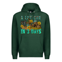 Sports Green a lot can happen in 3 days western Premium Hoodie - texasbilliewilder