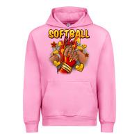 Fuchsia Pink Softball life afro girl sneakers Urban Hoodie - RanaPortraitStore
