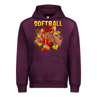 Mauve Wine Softball life afro girl sneakers Urban Hoodie - RanaPortraitStore
