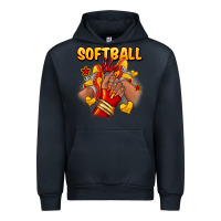 Navy Softball life afro girl sneakers Urban Hoodie - RanaPortraitStore