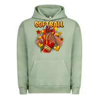 Pigment Oil Green Softball life afro girl sneakers Urban Hoodie - RanaPortraitStore
