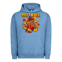 Pigment Pebble Blue Softball life afro girl sneakers Urban Hoodie - RanaPortraitStore