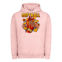 Pigment Salmon Softball life afro girl sneakers Urban Hoodie - RanaPortraitStore