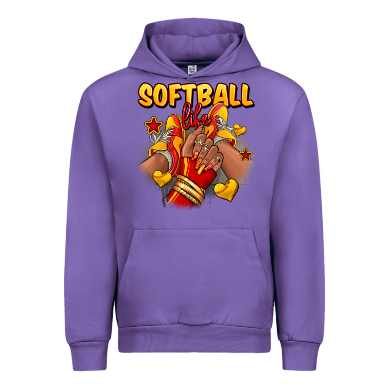 Softball Life Afro Girl Sneakers Urban Hoodie by RanaPortraitStore | Teevron