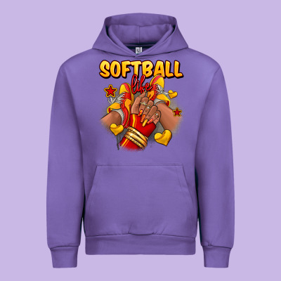 Urban Hoodie Softball life afro girl sneakers