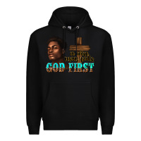 Black a wise man puts god first Premium Hoodie - texasbilliewilder
