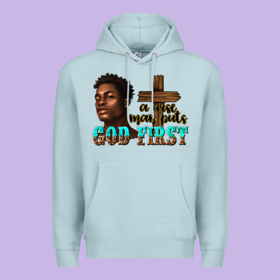 Premium Hoodie a wise man puts god first