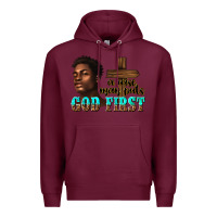 Burgundy a wise man puts god first Premium Hoodie - texasbilliewilder