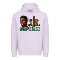 Lilac a wise man puts god first Premium Hoodie - texasbilliewilder