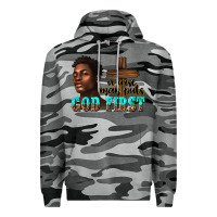 Slate Camo a wise man puts god first Premium Hoodie - texasbilliewilder