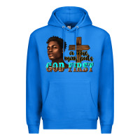 True Royal a wise man puts god first Premium Hoodie - texasbilliewilder