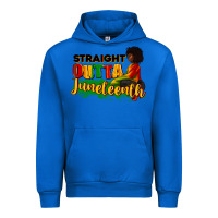 Cobalt Straight outta Juneteenth Urban Hoodie - RanaPortraitStore