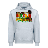 Heather Grey Straight outta Juneteenth Urban Hoodie - RanaPortraitStore