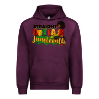Mauve Wine Straight outta Juneteenth Urban Hoodie - RanaPortraitStore