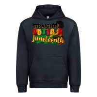 Navy Straight outta Juneteenth Urban Hoodie - RanaPortraitStore
