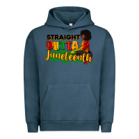 Pigment Midnight Navy Straight outta Juneteenth Urban Hoodie - RanaPortraitStore