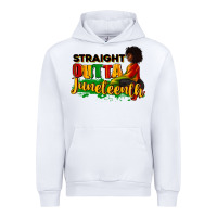 White Straight outta Juneteenth Urban Hoodie - RanaPortraitStore