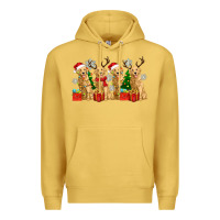 Antique Gold golden dogs with christmas Premium Hoodie - Zillion Design Studio