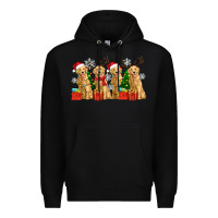 Black golden dogs with christmas Premium Hoodie - Zillion Design Studio