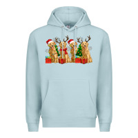 Blue Mist golden dogs with christmas Premium Hoodie - Zillion Design Studio