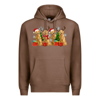 Chestnut golden dogs with christmas Premium Hoodie - Zillion Design Studio