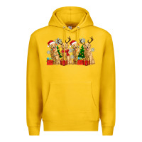 Lemon golden dogs with christmas Premium Hoodie - Zillion Design Studio