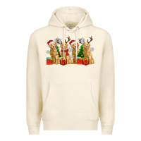 Sandshell golden dogs with christmas Premium Hoodie - Zillion Design Studio