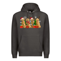Smoke golden dogs with christmas Premium Hoodie - Zillion Design Studio